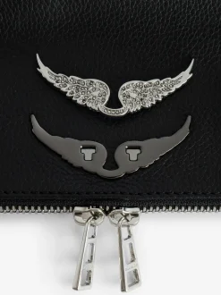 Fashion Zadig & Voltaire Rock Swing Your Wings ClutchICONIC Blacksilver